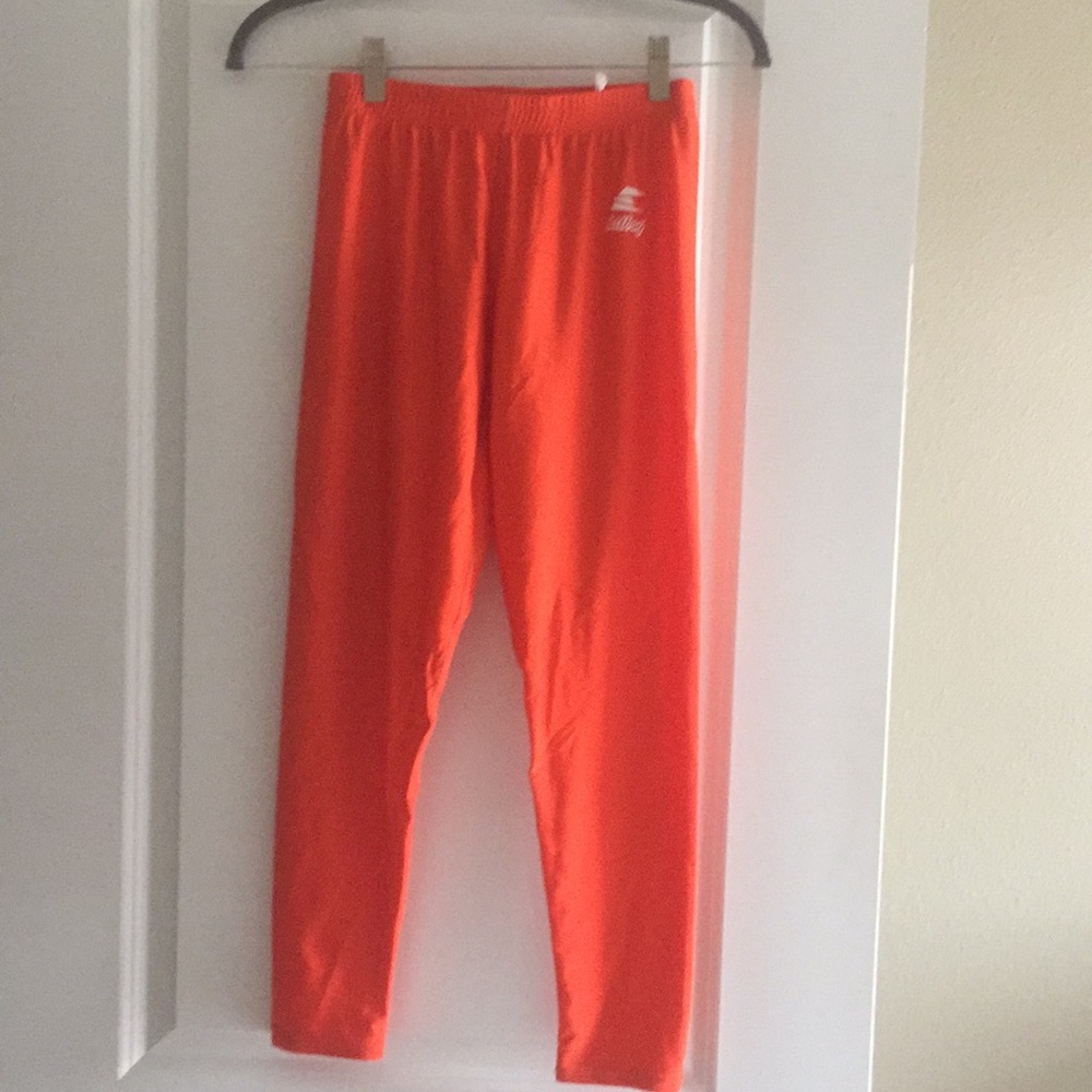 Eastbay orange athletic tights